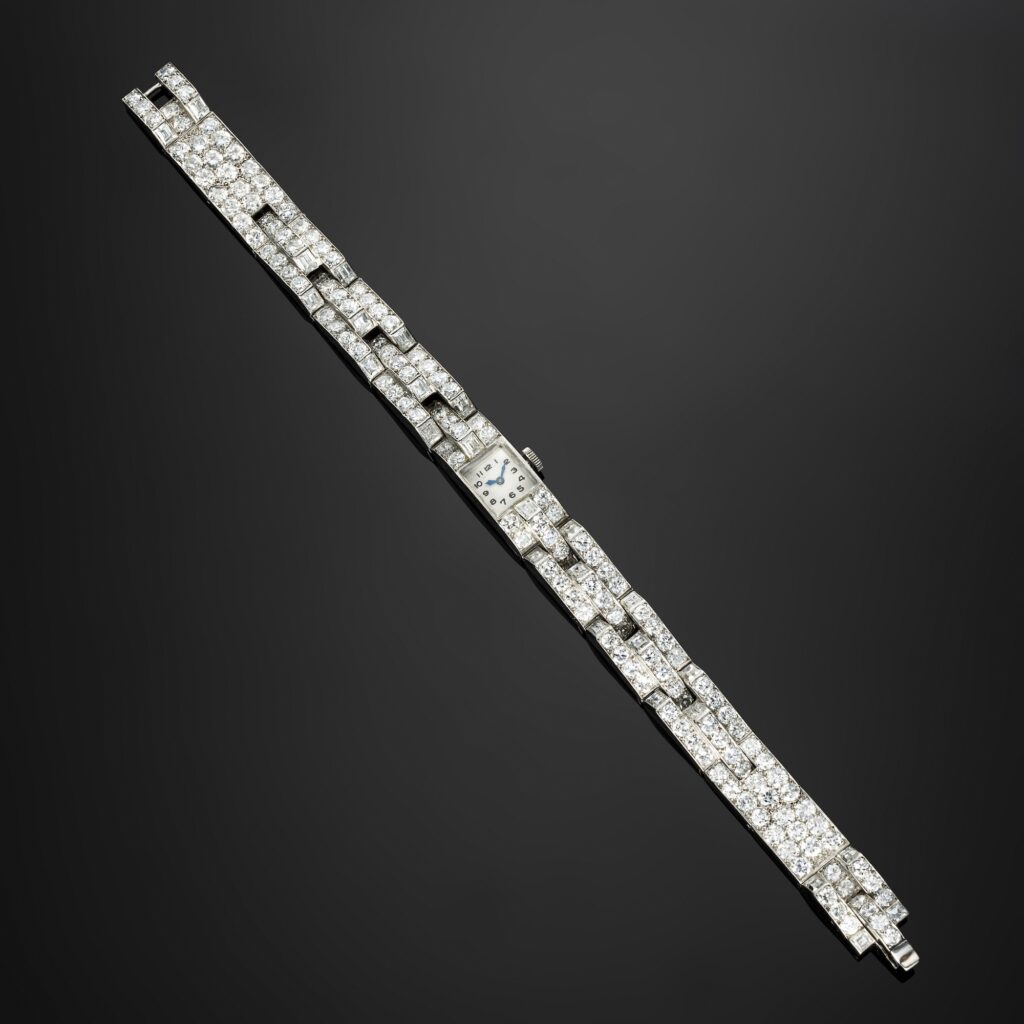Van Cleef & Arpels (VCA) Diamond Wristwatch in Platinum, circa 1938