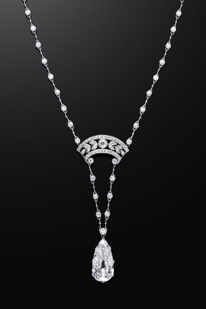 Shreve & Co. Belle Epoque 3.62ct D VS2 Type IIa Diamond Pendent Necklace in Platinum
